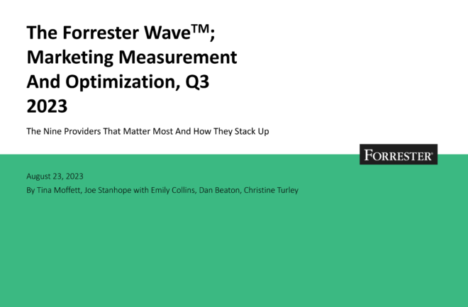 The Forrester Wave: Marketing Measurement and Optimization, Q3 2023