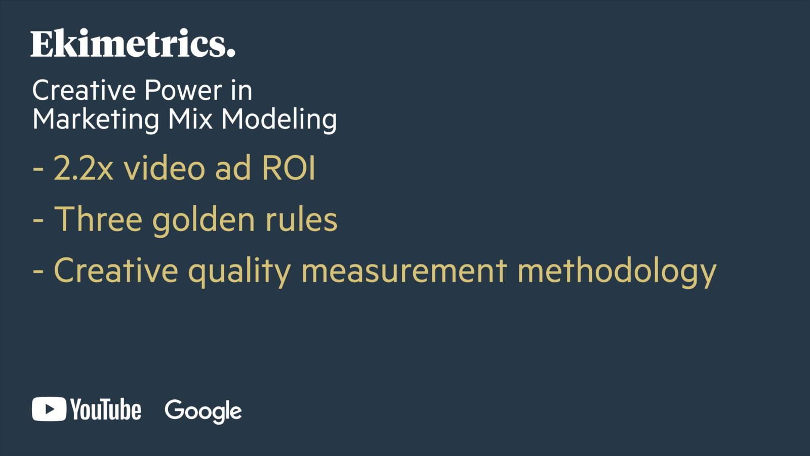 Scalable creative quality measurement reveals advertisers could double YouTube ad ROI