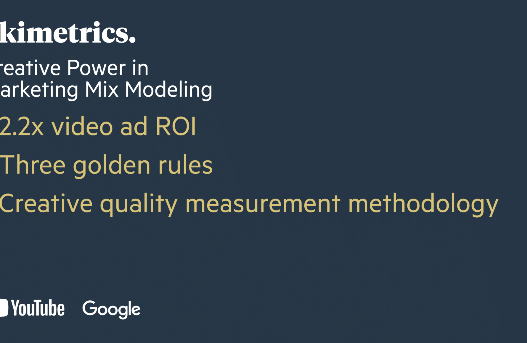 Scalable creative quality measurement reveals advertisers could double YouTube ad ROI